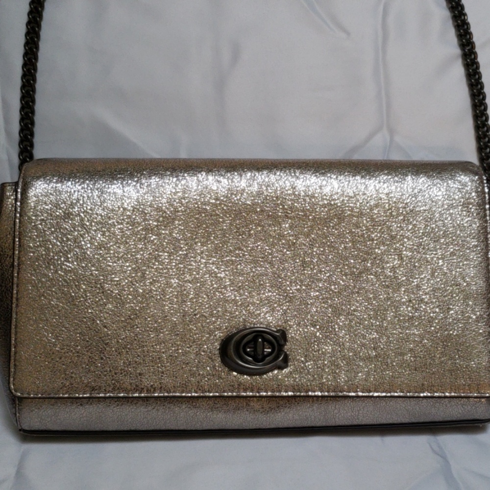 Coach Metallic Clutch